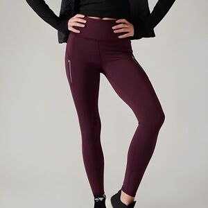 Women's Athleta Burgundy Rainer Leggings